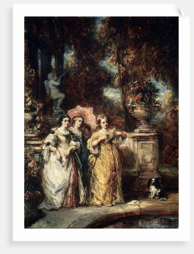 A Stroll, 1852. by Eugene Isabey