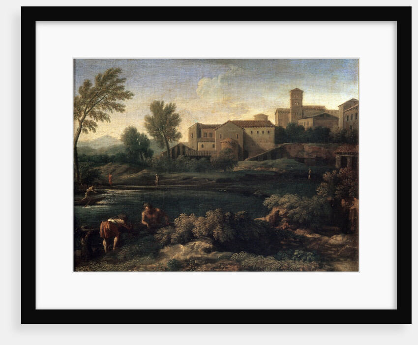 A Small Town in Latium, 1660s. by Gaspard Dughet