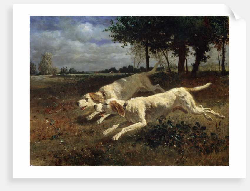 Running Dogs, 1853. by Constant Troyon