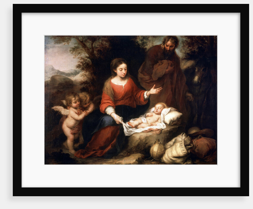 Rest on the Flight into Egypt, c1665 by Bartolomé Esteban Murillo