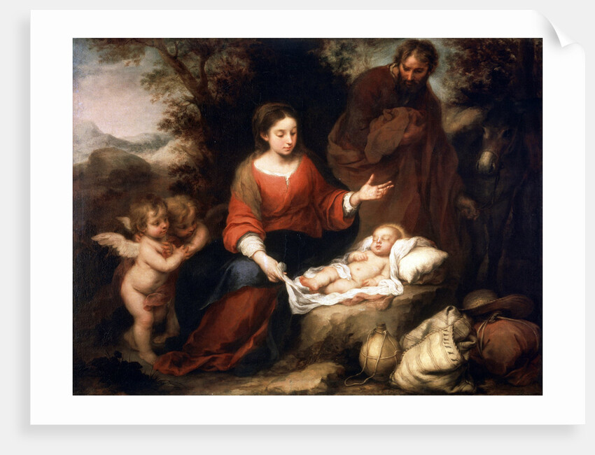 Rest on the Flight into Egypt, c1665 by Bartolomé Esteban Murillo