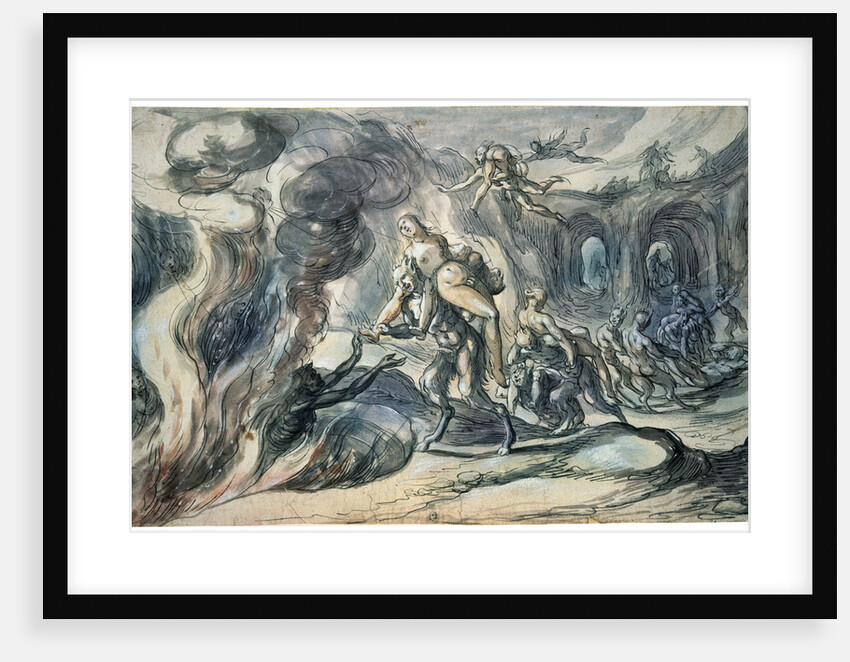 Eurydice in Hell, early 17th century. by Hermann Weyer