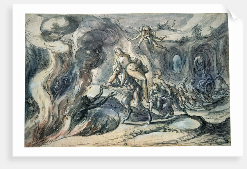 Eurydice in Hell, early 17th century. by Hermann Weyer