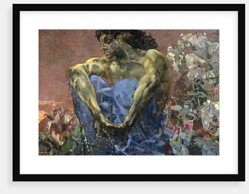 Demon Seated in a Garden, 1890. by Mikhail Vrubel