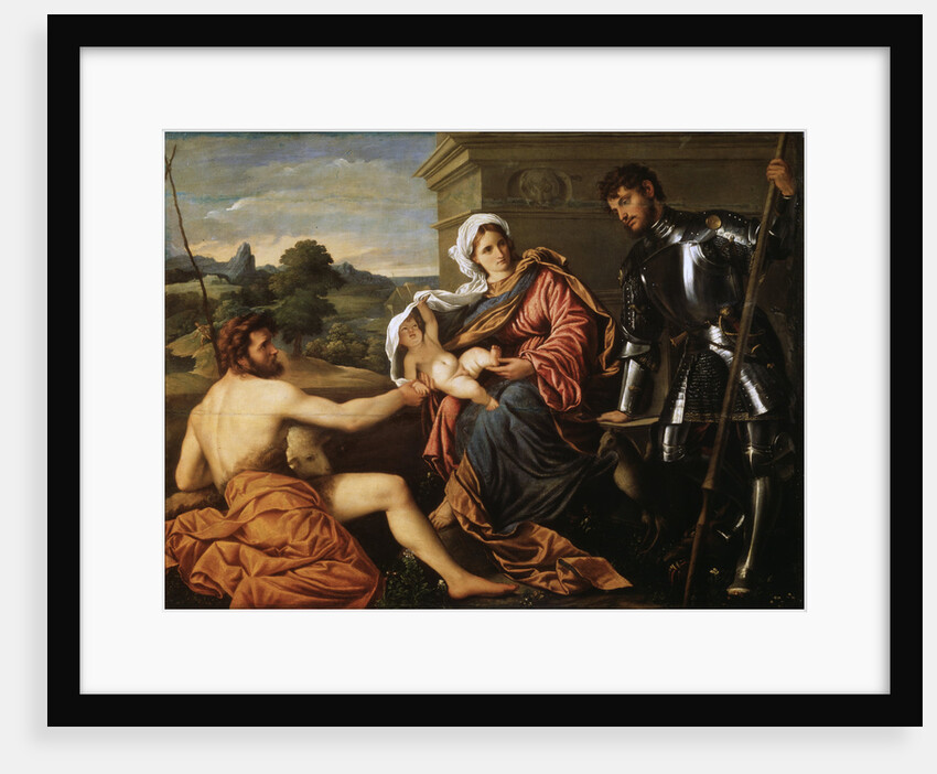 Madonna and Child, Saint John the Baptist and Saint George, early 1530s by Paris Bordone