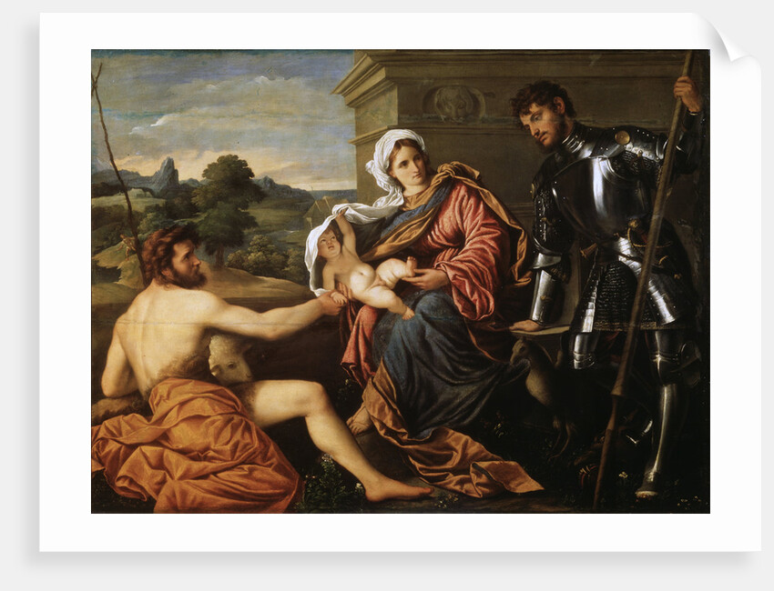 Madonna and Child, Saint John the Baptist and Saint George, early 1530s by Paris Bordone