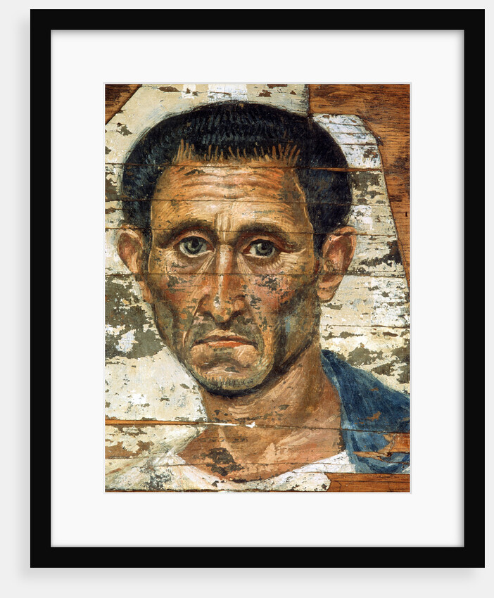 Portrait of a middle-aged man in a blue cloak, Romano-Egyptian mummy portrait, late 1st century by Unknown