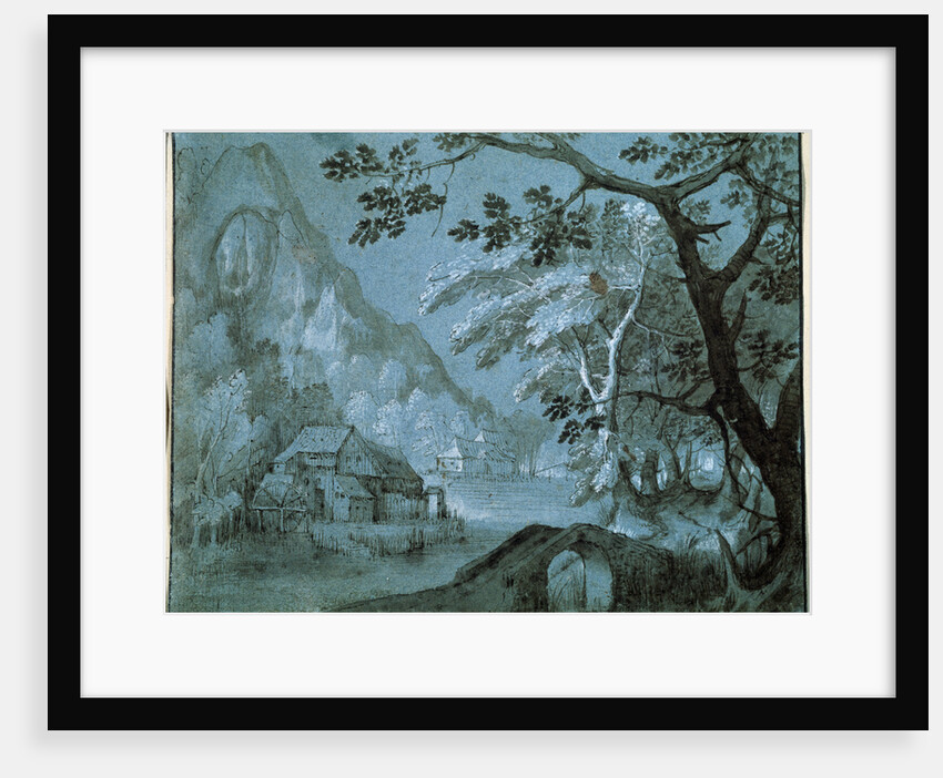 Landscape with a Mill by a Mountain Lake, c1610-c1620s by Adriaen van Stalbemt