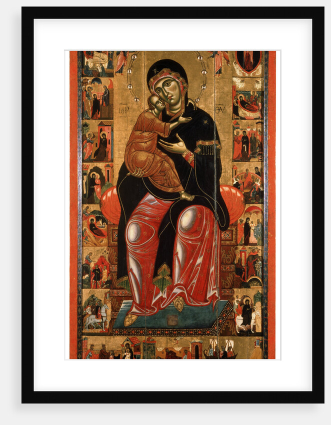Madonna and Child Enthroned (with seventeen Scenes from the Life of the Virgin), 13th century by Master of Florence