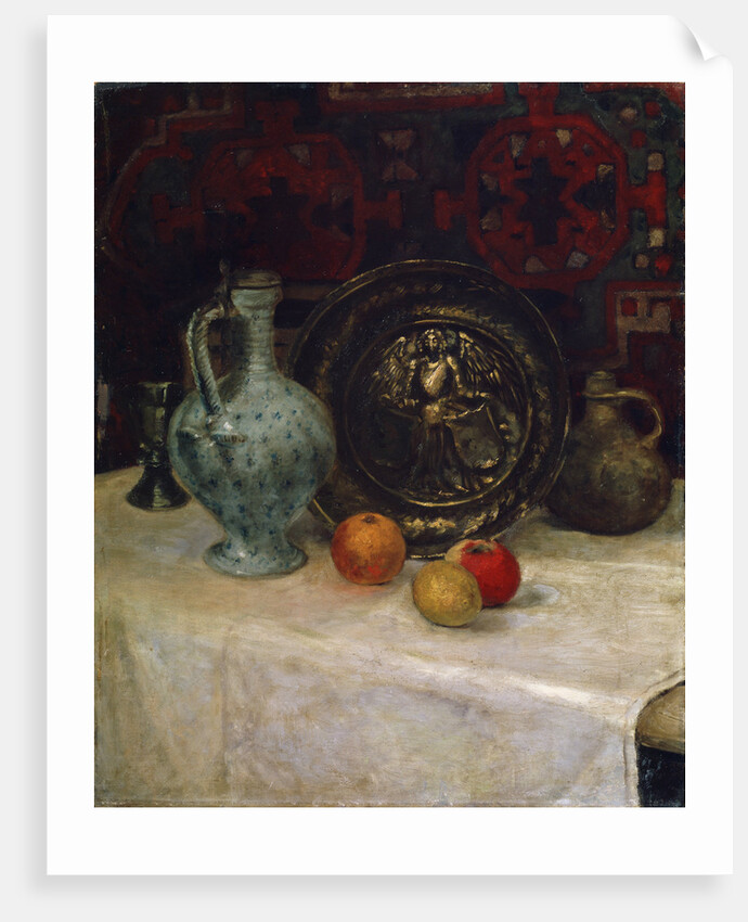 Still Life with a Brass Plate, late 19th or early 20th century by Paula Modersohn-Becker