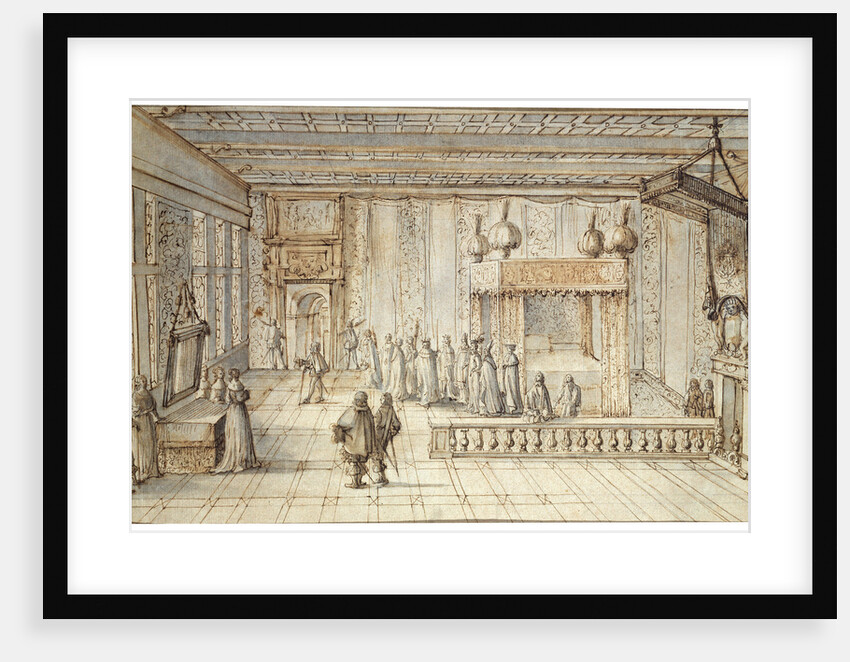 The Chamber of King Louis XIV in Versailles, 1654 by Jean le Pautre