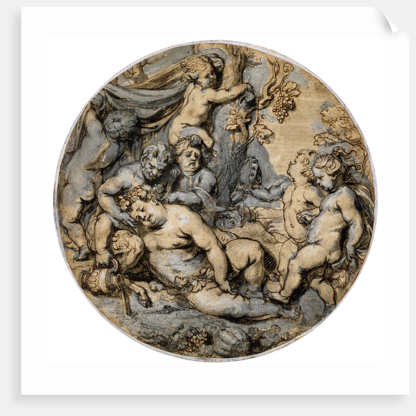 Sleeping Bacchus, 17th century. by Abraham Jansz van Diepenbeeck