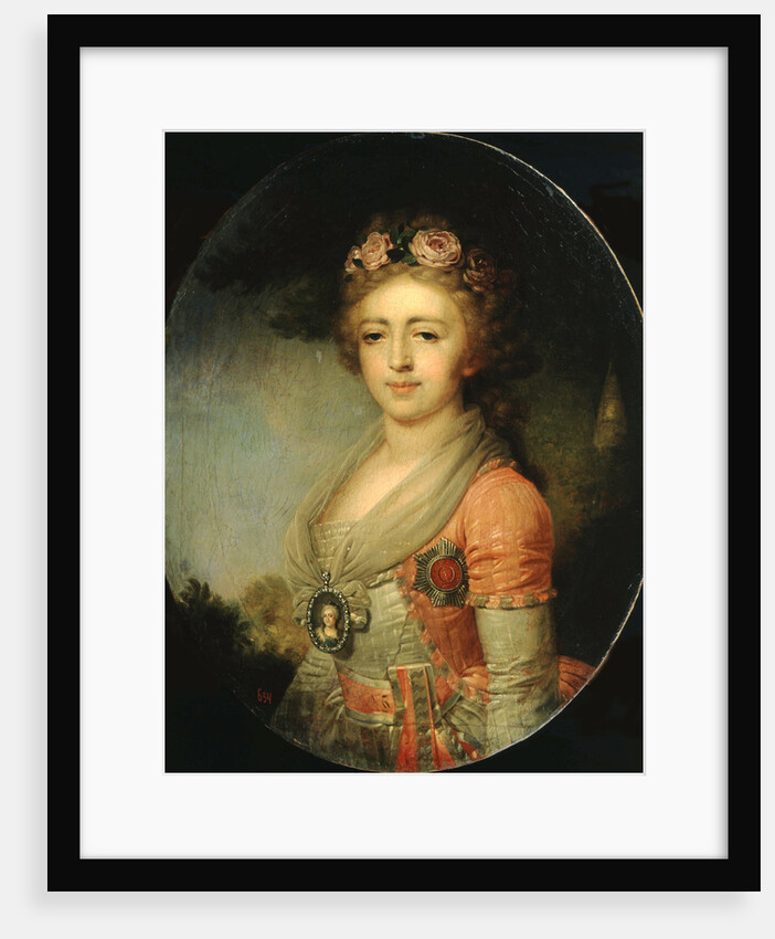 Portrait of Grand Duchess Alexandra Pavlovna, Daughter of Emperor Paul I, c1798 by Anonymous