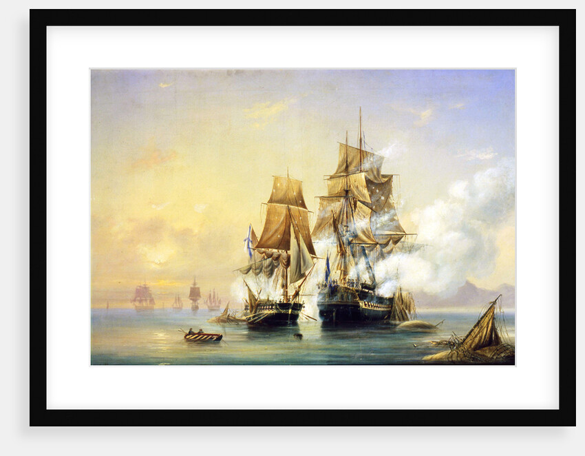 The Russian Cutter Mercury captures Swedish 40-gun frigate Venus on May 21st, 1789, 1845 by Anonymous