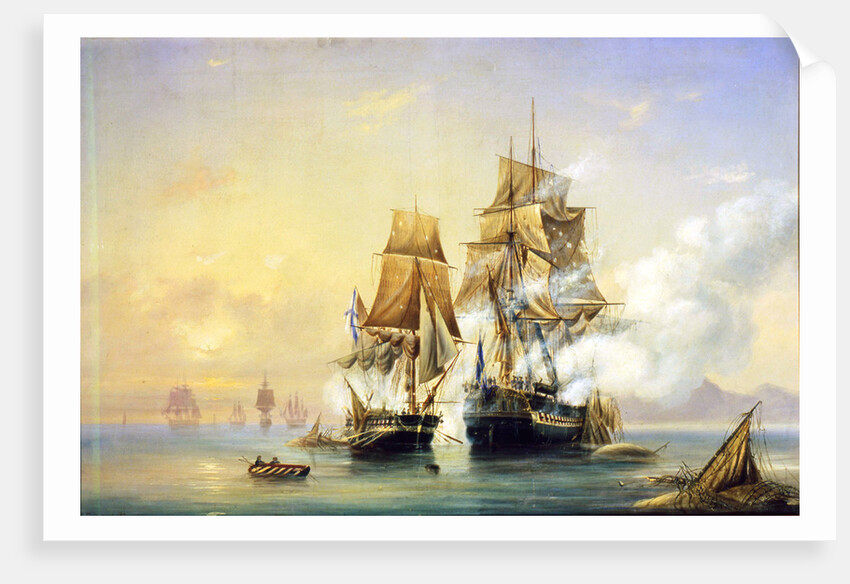 The Russian Cutter Mercury captures Swedish 40-gun frigate Venus on May 21st, 1789, 1845 by Anonymous