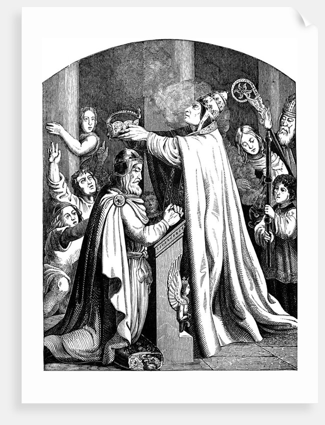 The Coronation of Emperor Charlemagne by Pope Leo III, 1840 by Anonymous