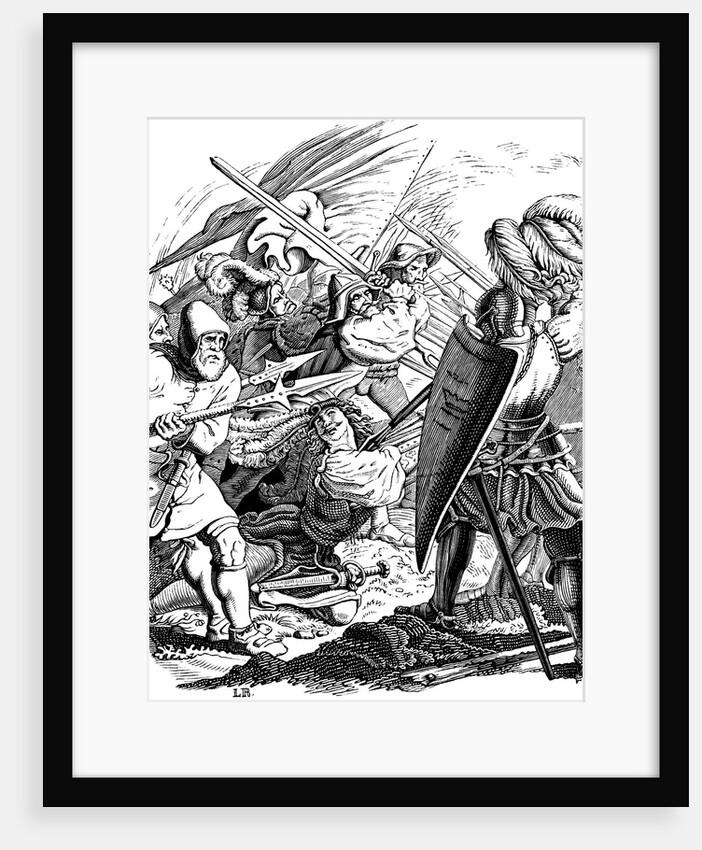 Death of Arnold Winkelried during the battle of Sempach, 1840 by Anonymous