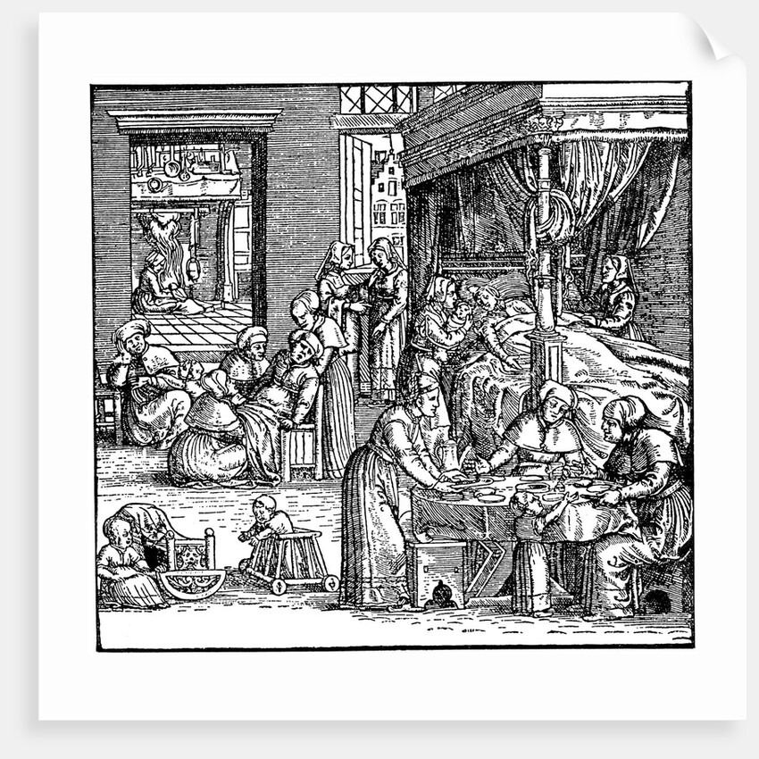 Puerperium in Frankfurt in the 16th century by Anonymous
