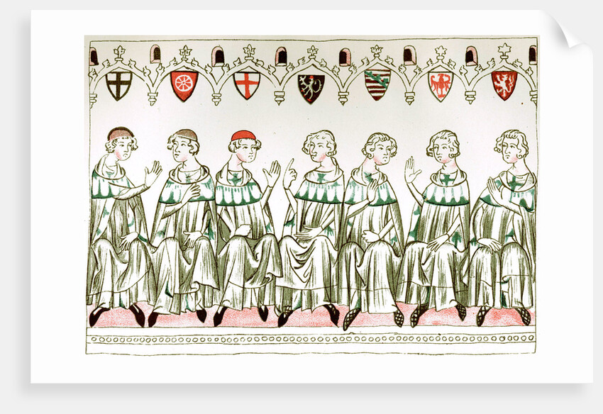 Seven Prince Electors voting for Henry VII, Holy Roman Emperor, 1341 by Anonymous