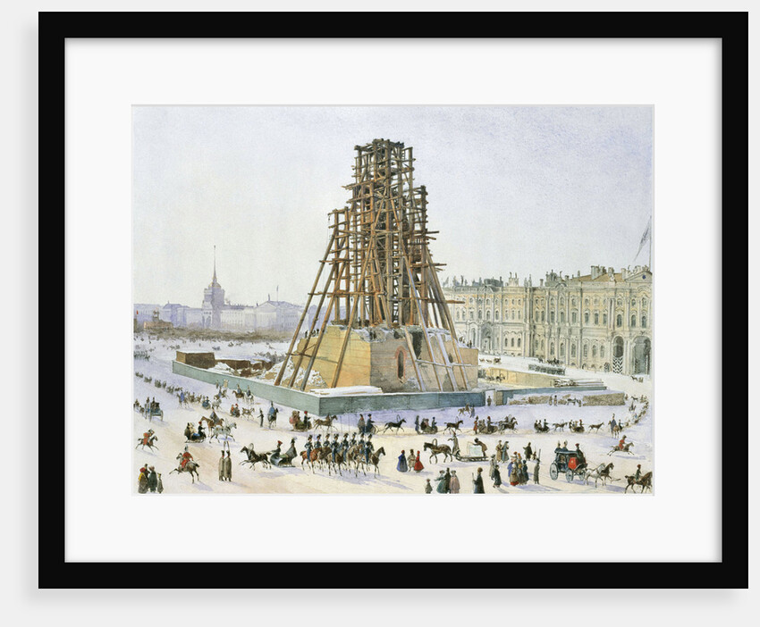 The Alexander Column in scaffolds, 1833 by Anonymous