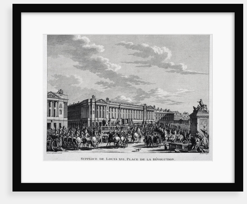 The Execution of Louis XVI in the Place de la Revolution on 16th October 1793, (1793) by Anonymous