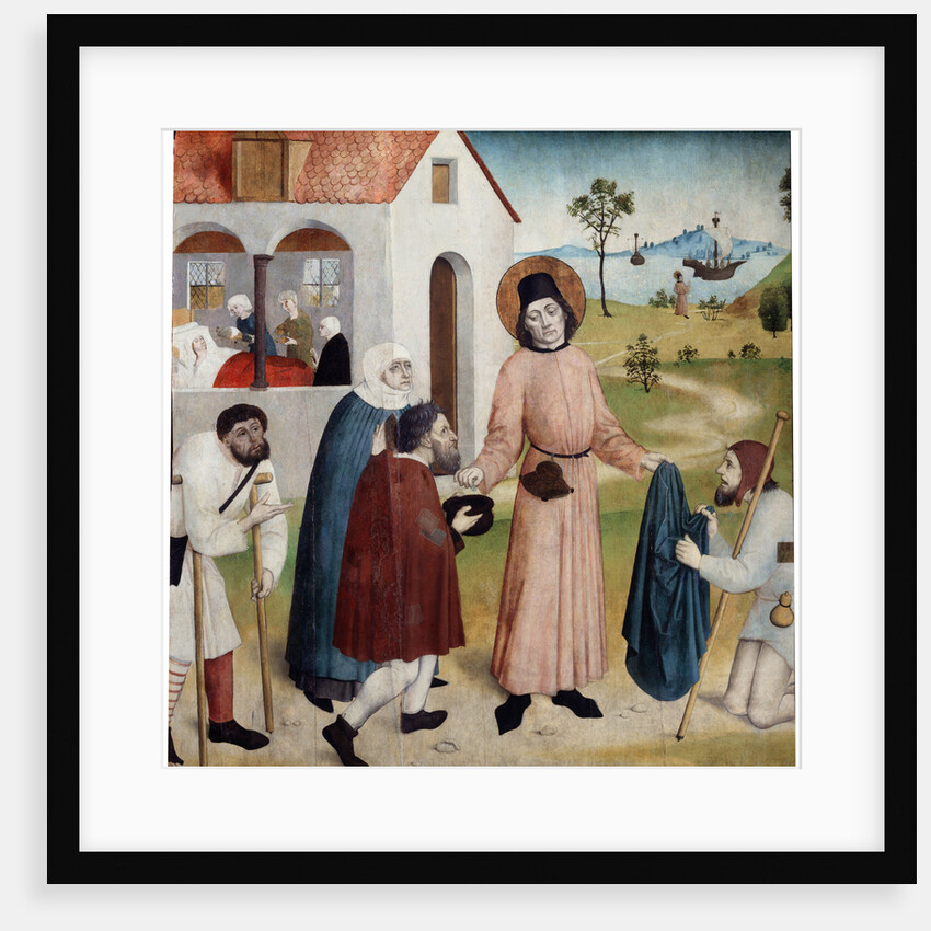 Saint Giles distributing his property among the poor, c1470-1480 by Anonymous