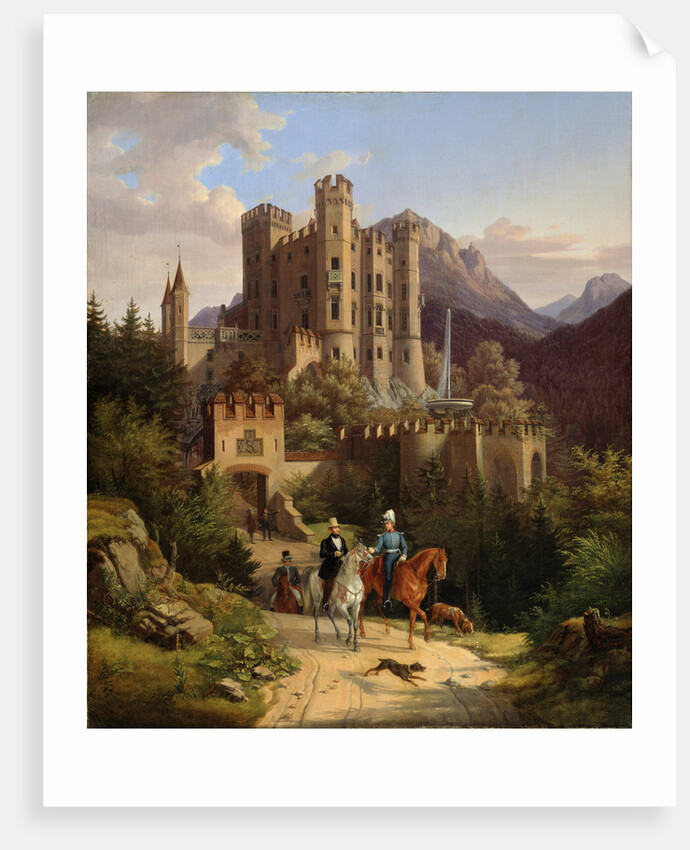 The Crown Prince Maximilian riding in Hohenschwangau, 1838-1839 by Anonymous