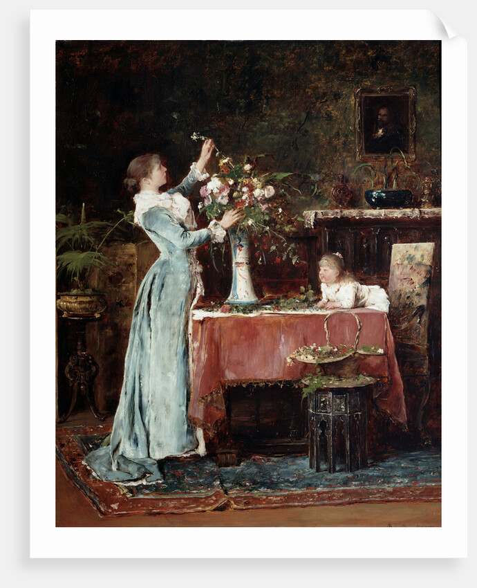 Composing a Bouquet, 1880s by Anonymous