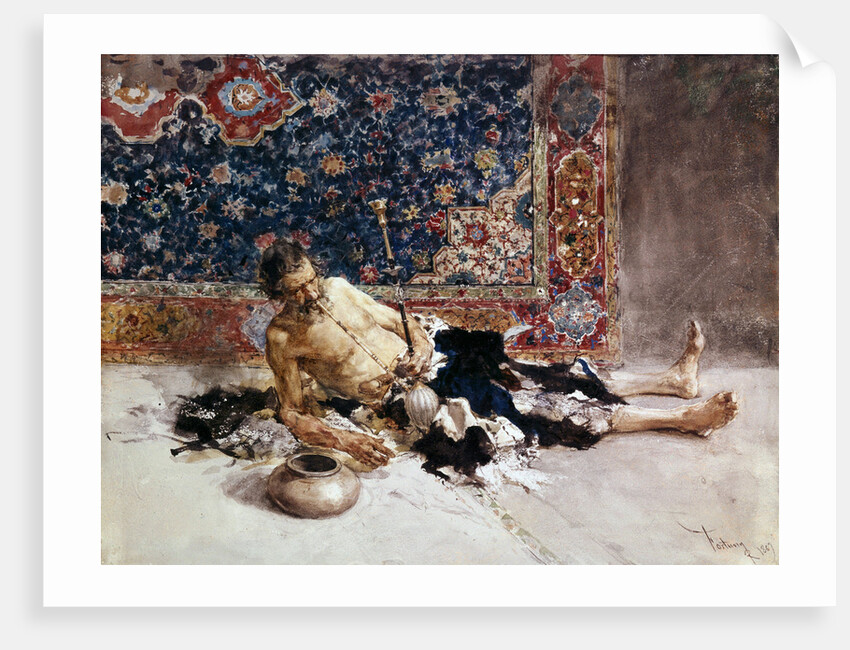 Opium smoker, 1869 by Anonymous