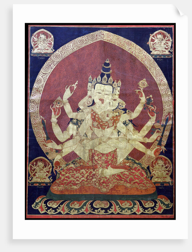 Guhyasamaja Akshobhyavajra (Thanka), 17th century by Anonymous