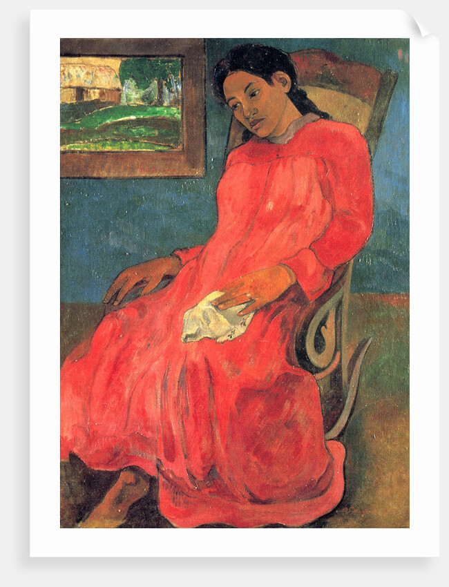 Woman in Red Dress, 1891 by Anonymous