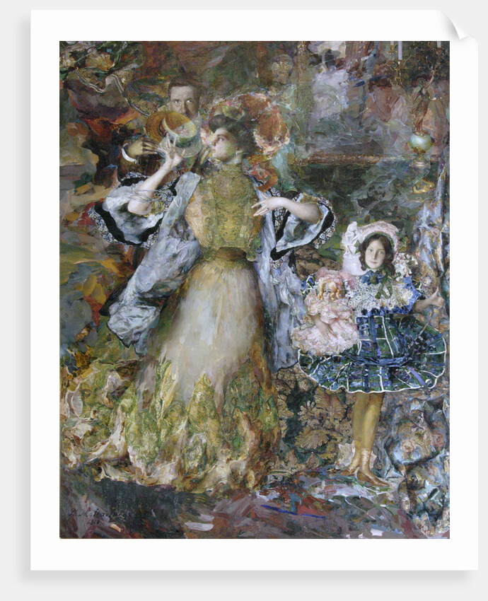 Self-portrait with wife and daughter, 1910 by Anonymous