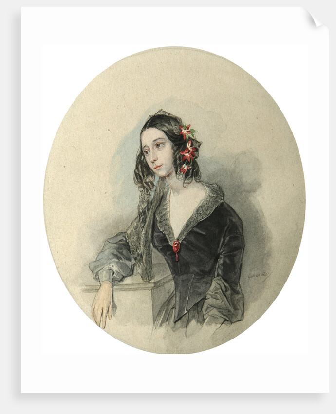 Portrait of the poetess Yevdokiya Rostopchina,, 1846 by Anonymous