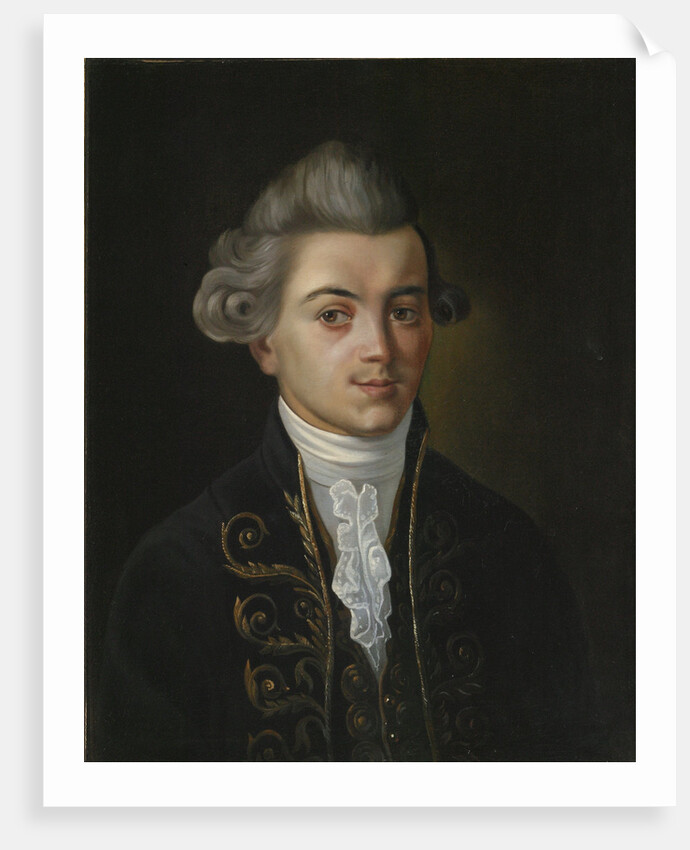 Portrait of the fabulist Ivan Khemnitser,, Russian painting of 19th century by Anonymous