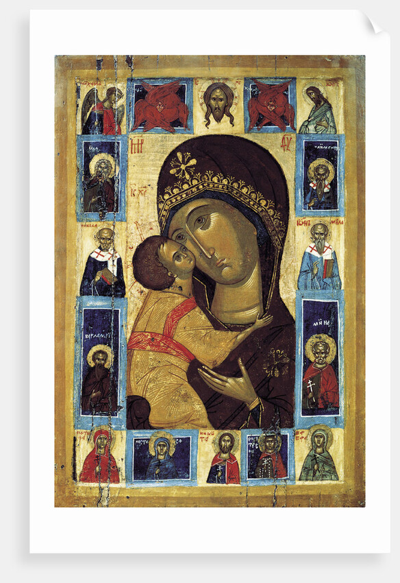 The Virgin Eleusa with Selected Saints, early16th century by Anonymous