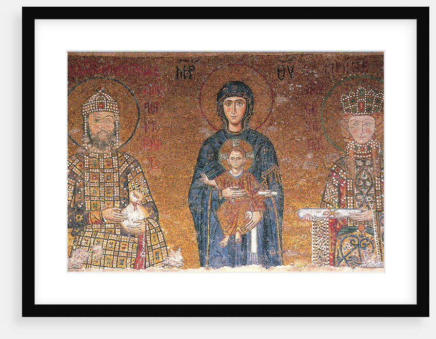 The Virgin with Child between emperor John II Comnenus and his wife, Irene, c1118 by Anonymous