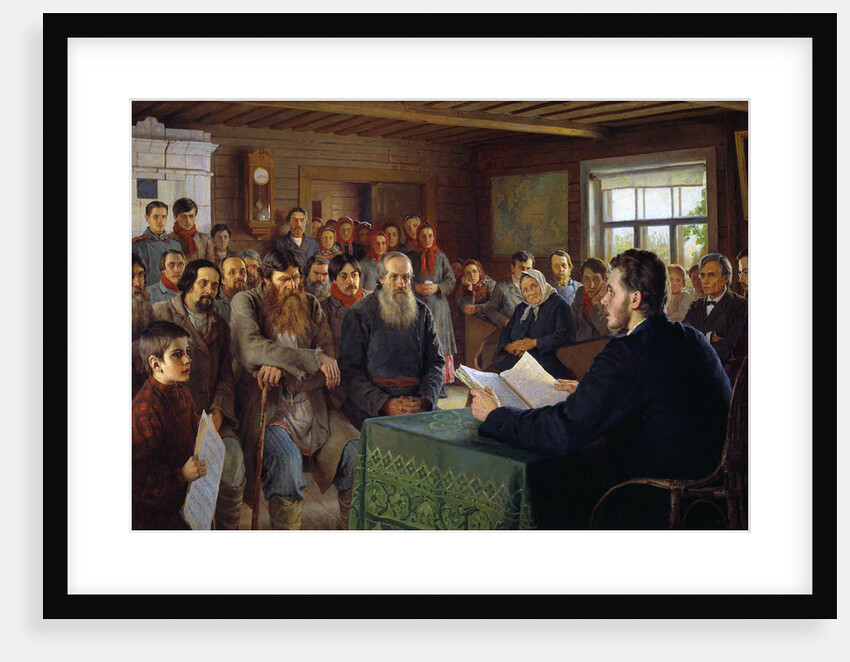 Sunday message in a village school, 1895 by Anonymous