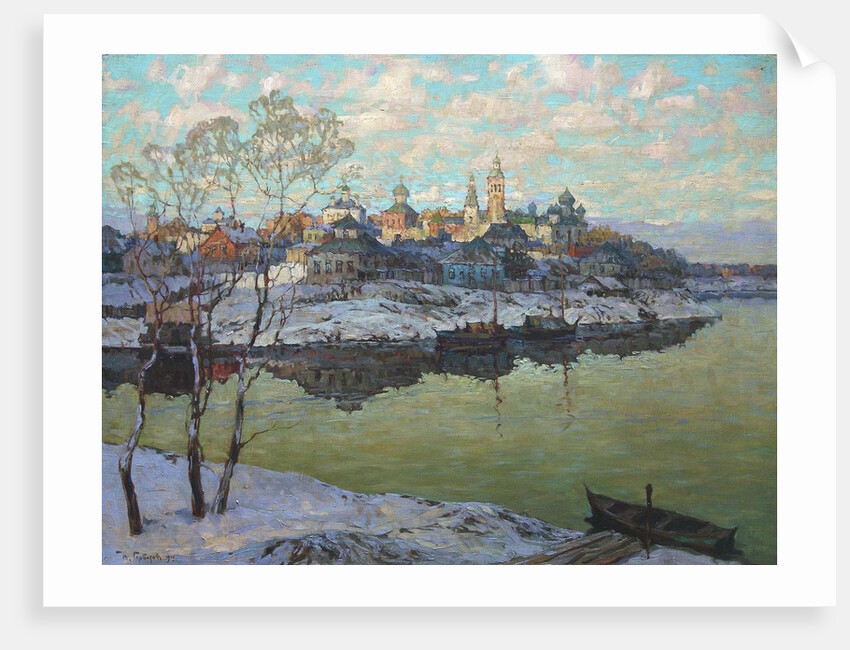 Early Spring, A City at the River, 1916 by Anonymous