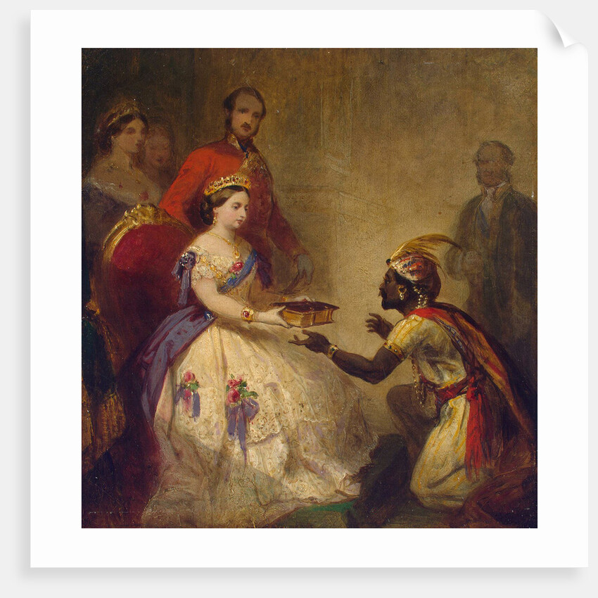 Queen Victoria Giving the Bible to an African Chief', 1861. by Thomas Jones Barker