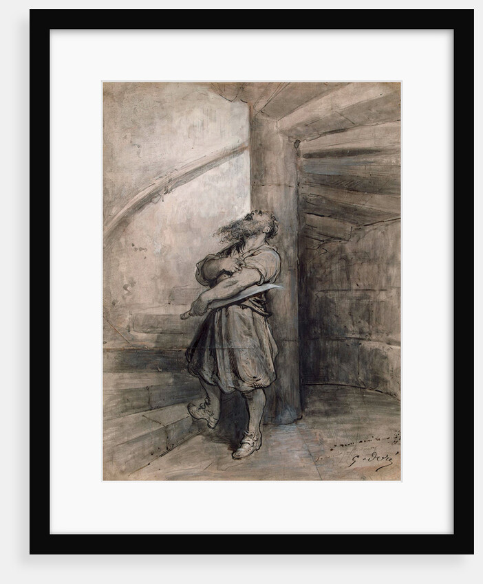 Illustration for fairytale Bluebeard by Charles Perrault, before 1862 by Anonymous