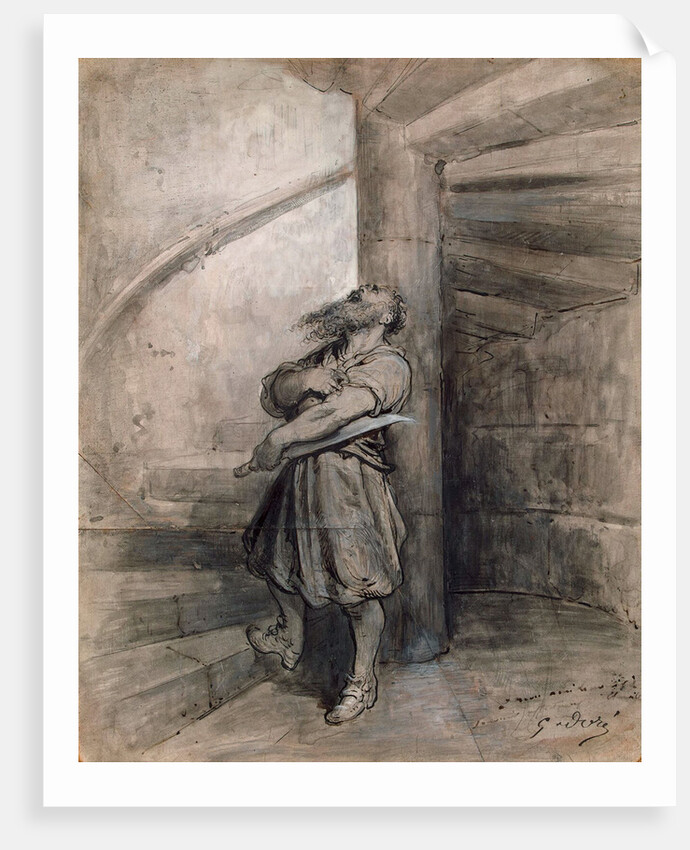 Illustration for fairytale Bluebeard by Charles Perrault, before 1862 by Anonymous