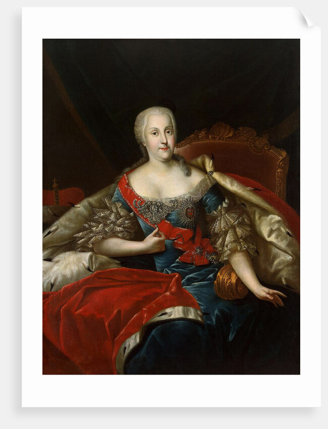 Portrait of Johanna-Elizabeth, Electress of Anhalt-Zerbst,, c1746 by Anonymous