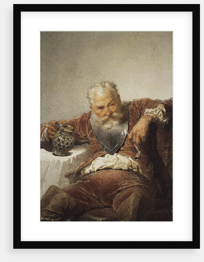 Falstaff with a Tankard of Wine and a Pipe, 1873 by Anonymous