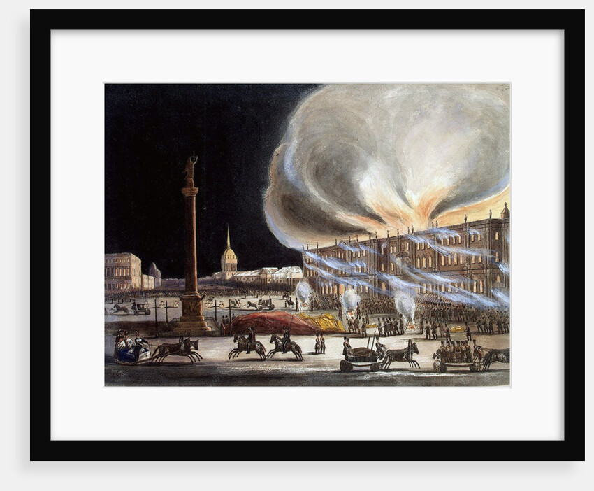 Fire in the Winter Palace in December 1837, (1838) by Anonymous