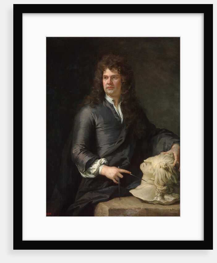 Portrait of the wood carver Grinling Gibbons,, before 1690 by Anonymous