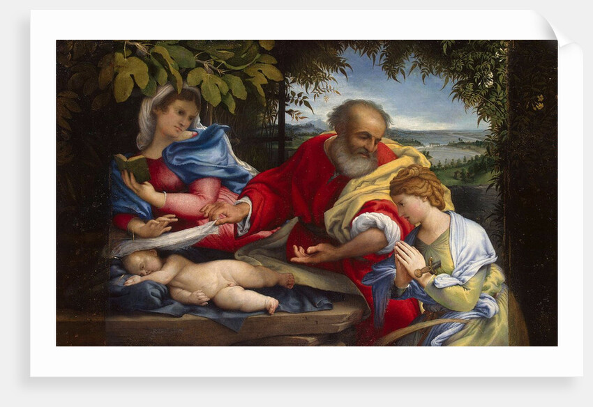 Rest on the Flight into Egypt with Saint Justina, 1529 by Anonymous