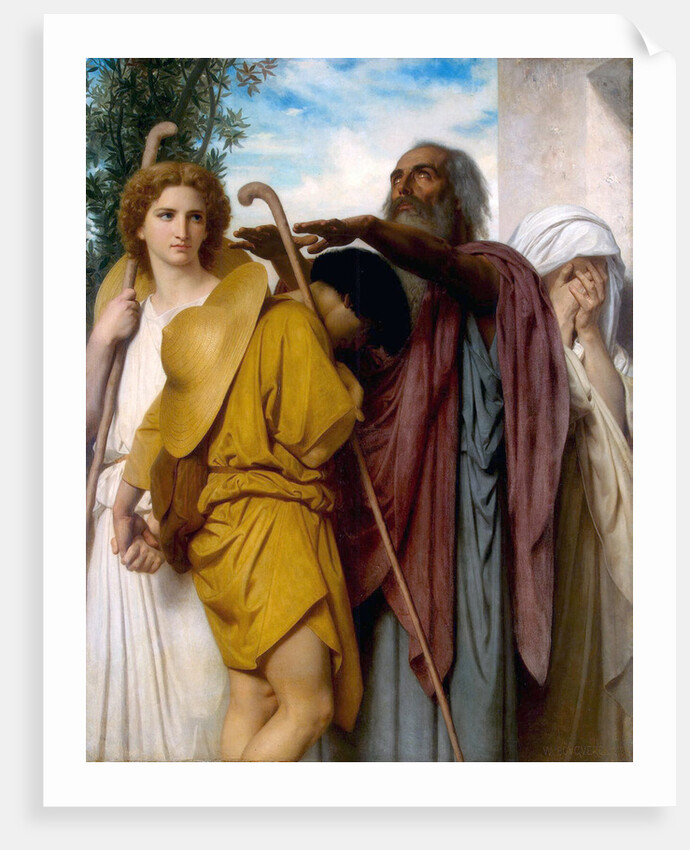 Tobias Saying Good Bye to his Father, 1860 by Anonymous