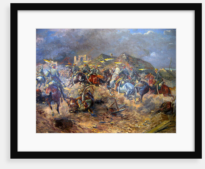 Attack of Polish Uhlans on Bolsheviks near Sloutsk, 1919, 1920 by Anonymous