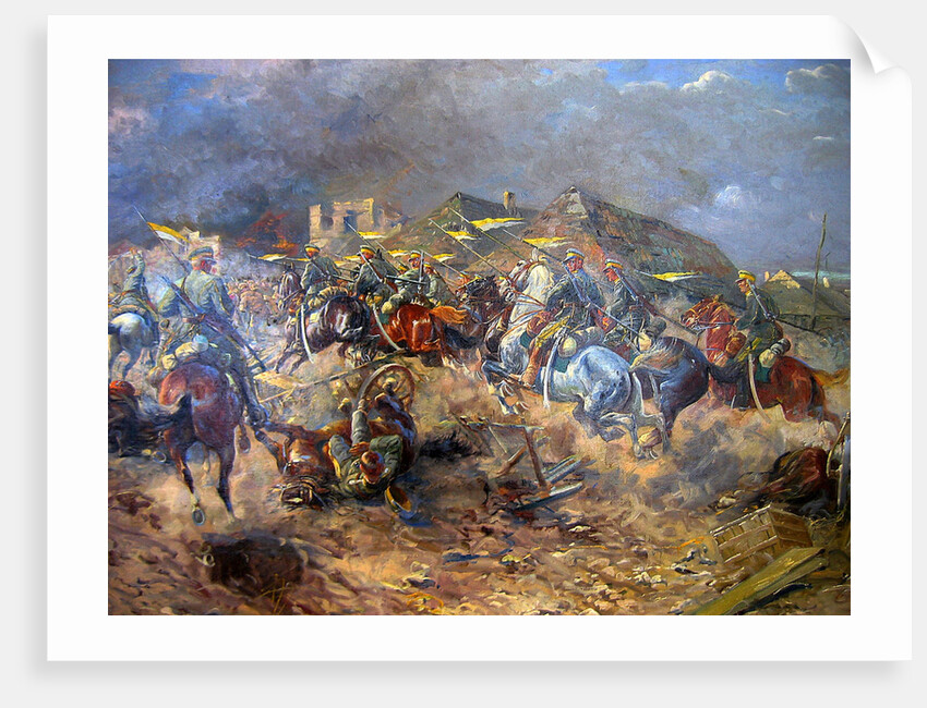 Attack of Polish Uhlans on Bolsheviks near Sloutsk, 1919, 1920 by Anonymous