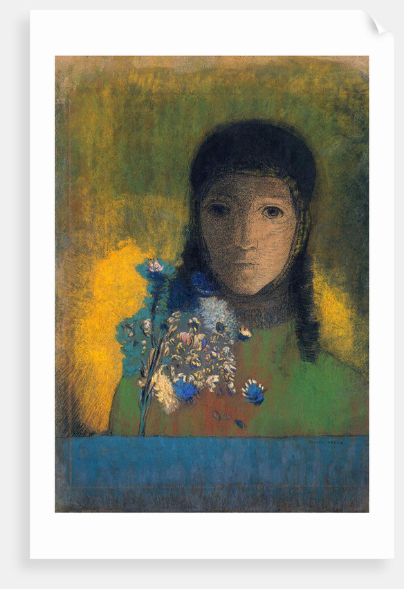 Woman with Wildflowers, c1900 by Anonymous